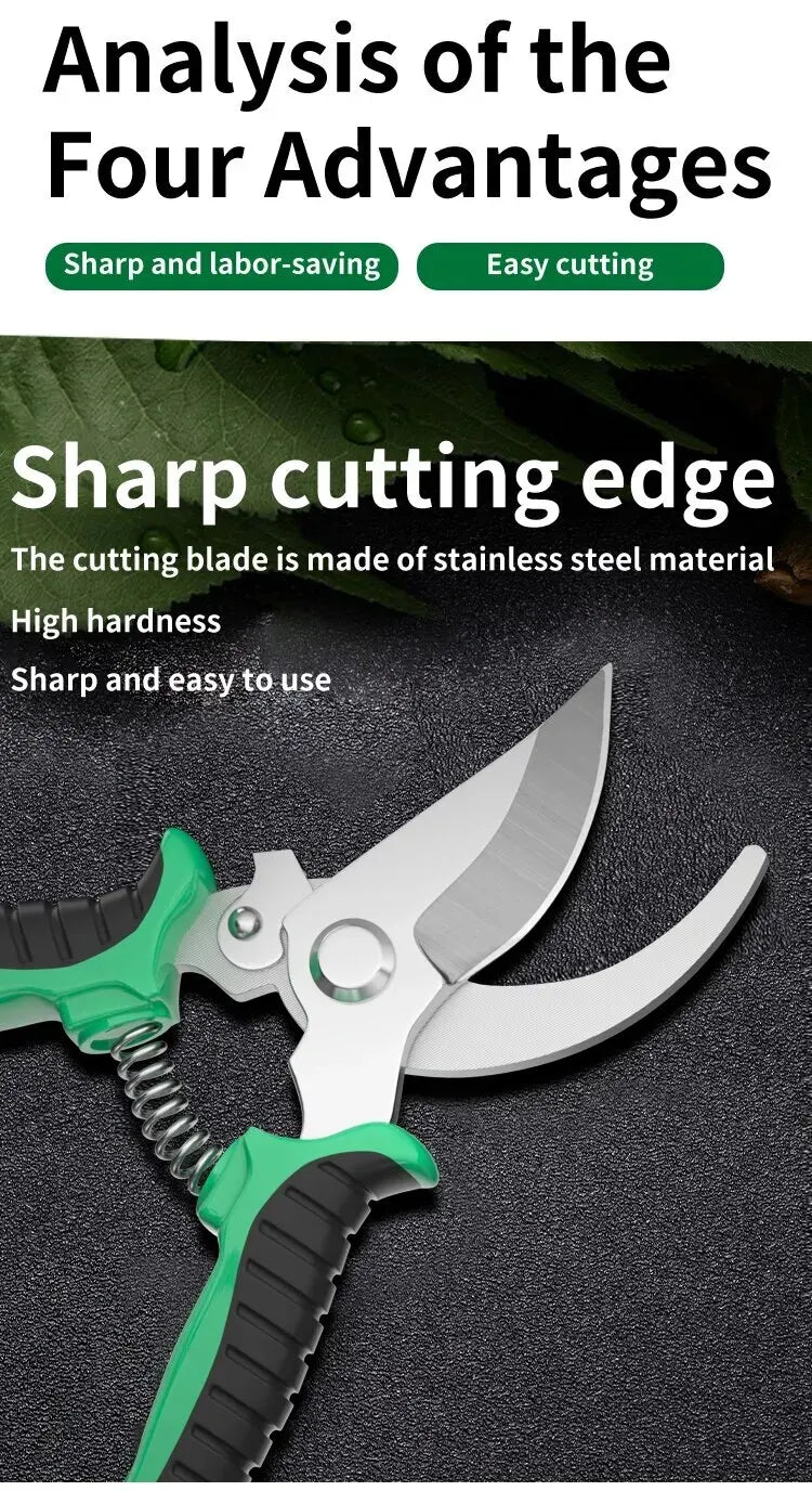 Horticultural Scissors Bird Beak Shape Branch Pruning Labor Saving Pruning Stainless Steel Picking Multifunctional Fruit Scissor