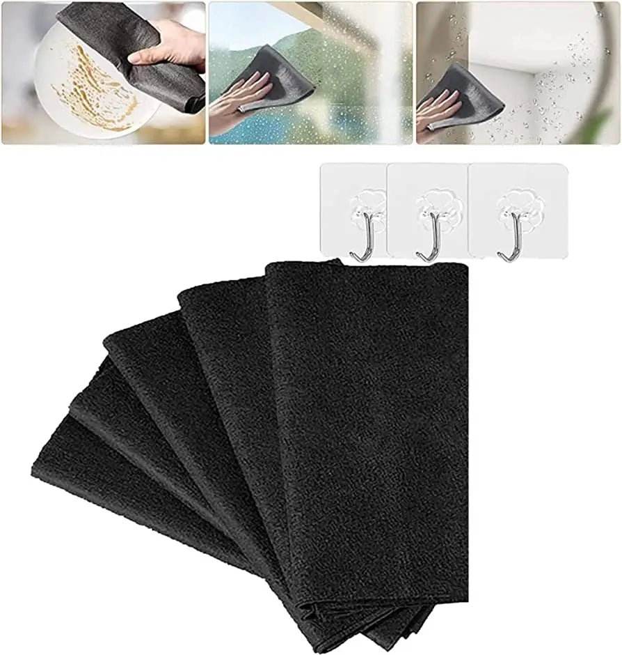 Thicker Magic Cleaning Cloth No Watermark rag Microfiber Window Glass Wiping Kitchen Towel Wash Reusable dried magic bayeta