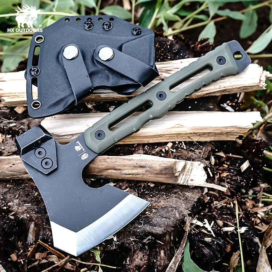 HX OUTDOORS Tactical Axe Tomahawk Stainless Steel Outdoor Tool, Hunting Camping Survival Axes Hand Tool Fire Axe ,Hatchet Axes