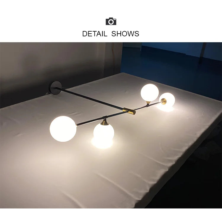 Modern Ceiling Chandelier Minimalist Glass Ball Pendant Lights Home Decoration Dining Room Kitchen Hanging Lamp For Bedroom