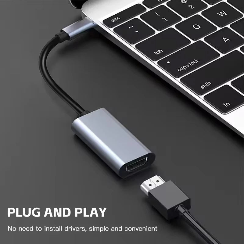 TYPE C to HDMI 4K Adapter USB C USB3.1 Male to HDTV Female Converter Cable for Laptop Tablet TV MacBook