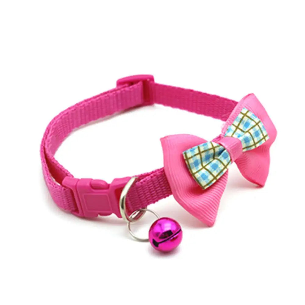 10-1PCS Pet Collars Pet Bow Bell Collars Cute Cat Collars Pet Supplies Multicolor Adjustable Pet Dressing Tool Pet Accessories