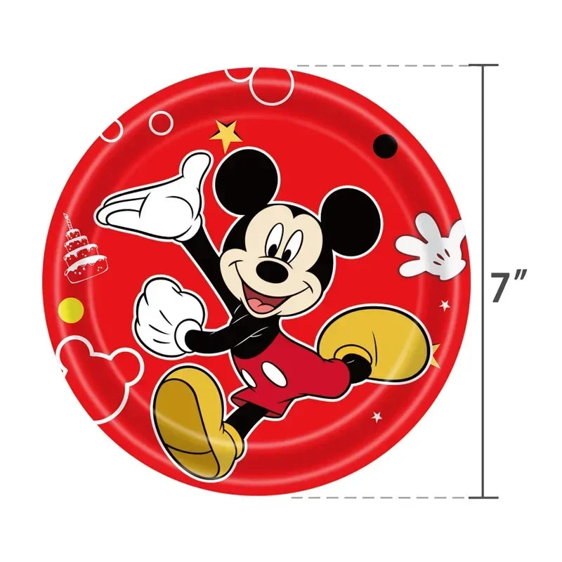 Disney's new Mickey Mouse black and red birthday party paper towel tablecloth large disposable tableware