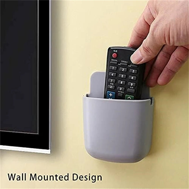 2PCS Wall Mounted Storage Box Household Living Room Conditioner Remote Control Bedside Phone Storage Holder Organizer Box Shelf