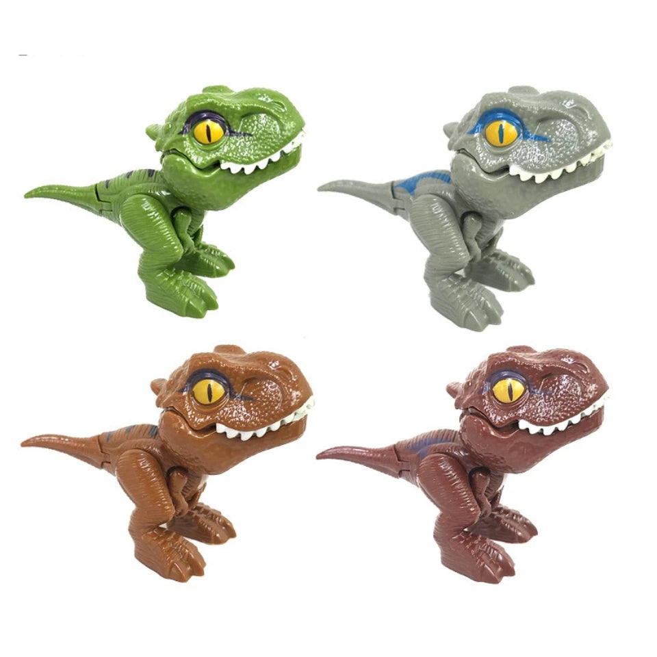 Jurassic Finger Dinosaur Triceratops Tyrannosaurus Model Toys for Kids Creative Finger Biting Dinosaurs Interactive Toy Boy Gift