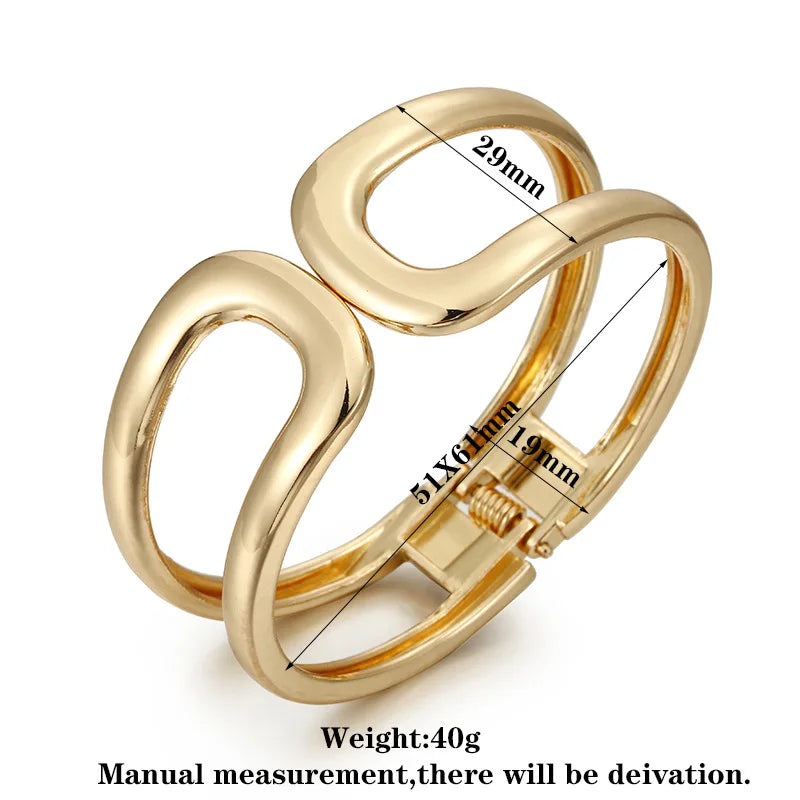 Vintage Hyperbole Metal Hollow Geometry Adjustable Open Bracelets Bangle For Women Men Hip-hop Punk Jewelry Party Accessories