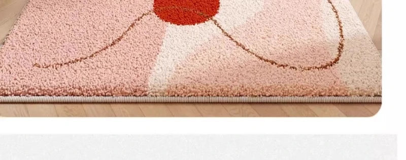 Fluffy Soft Japanese Cream Style Carpet Bedroom Bedside 2024 New Anti Slip Carpets Light Luxury High End Bedroom Waterproof Rug