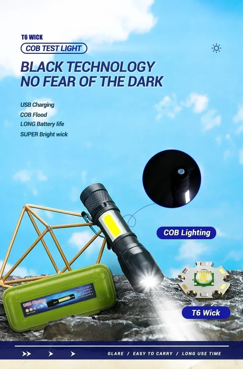 XHP70 Powerful Rechargeable Led Flashlight Variable Zoom 30W Torch Tactical Lantern Long Shot Torch Outdoor Camping Emergency