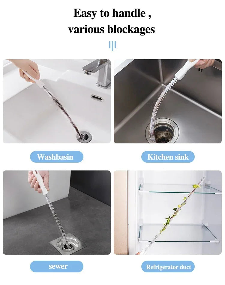 Washbasin Drain Cleaner Hair Cleaning Water Pipe Unclogger Home Kitchen Toilet Drain Clog Remover to Sewer Pipe Opener Drains