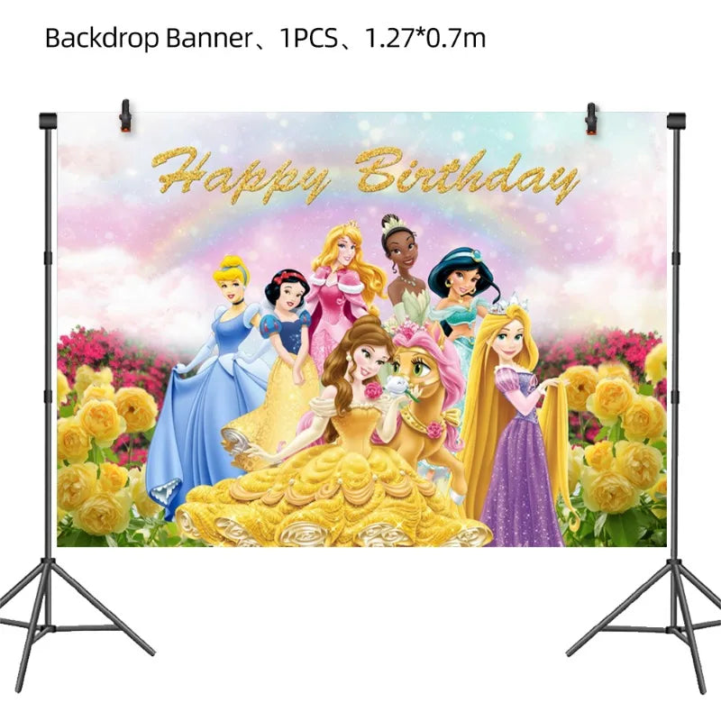 Disney Birthday Party New Table Cloth Princess Belle Snow White Tableware Paper Towels Decorative Party Supplies