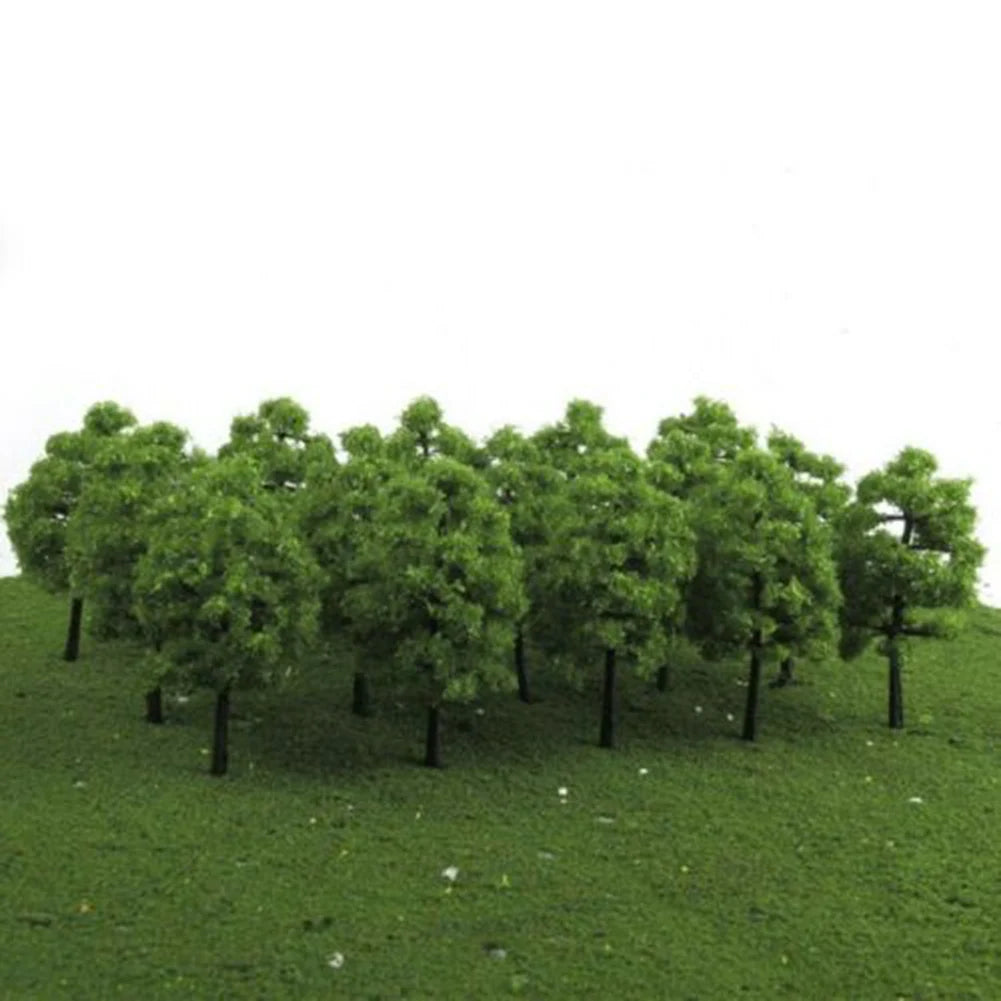 20Pcs Model Trees Train Railroad Diorama Wargame Park Scenery Scale 1:100 Miniature Sandtable Model Scenery DIY For Home Decor