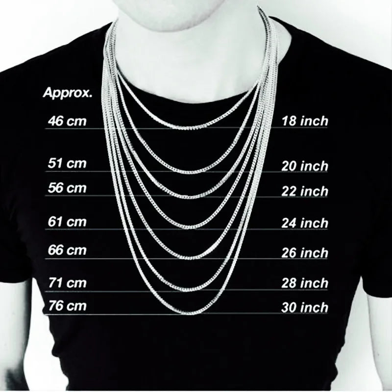 HNSP 8MM-14MM Stainless Steel Cuban Chain Necklace For Men Punk Thick Long Neck Male Jewelry Silver Color