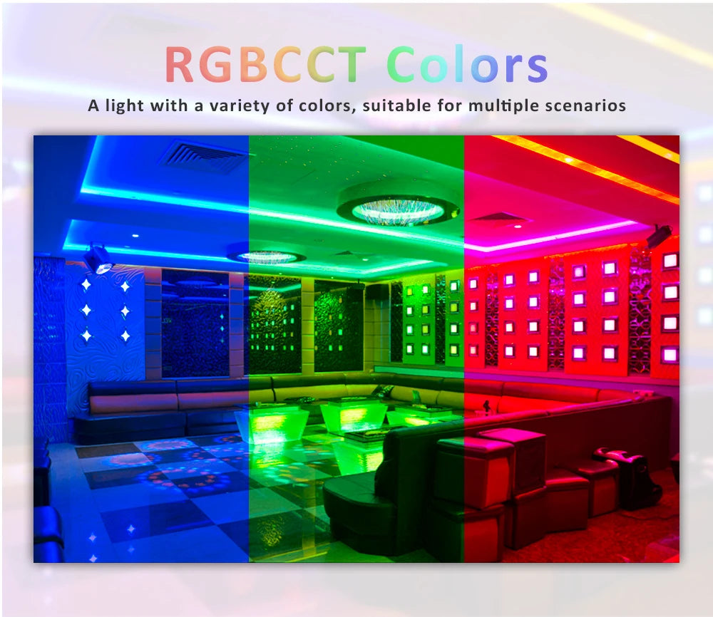 5M RGBCCT COB LED Strip Light DC 24V 840LEDs/m RGB CCT Dotless Flexible FCOB LED Tape Ribbon Lamp for Room Decoration Lighting