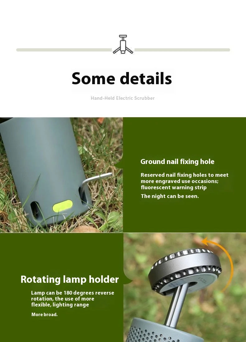 Folding Camping Light Portable Telescopic Lanterns Built-in 10000mAh Outdoor Waterproof Magnetic Lamp With Triangle Stand Base