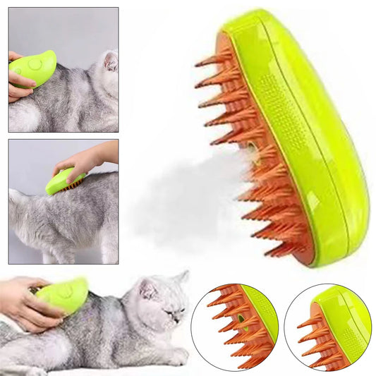 3 In 1 Cat Steamy Brush Dog Grooming Comb Self Cleaning Steam Cat Brush for Massage Dog Cat Hair Remover Comb Pet Grooming Brush