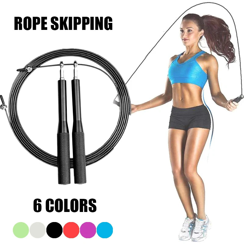 Crossfit Jump Rope Professional Speed Steel Wire Skipping Rope Fitness Workout Training Equipement MMA Boxing Home Exercise