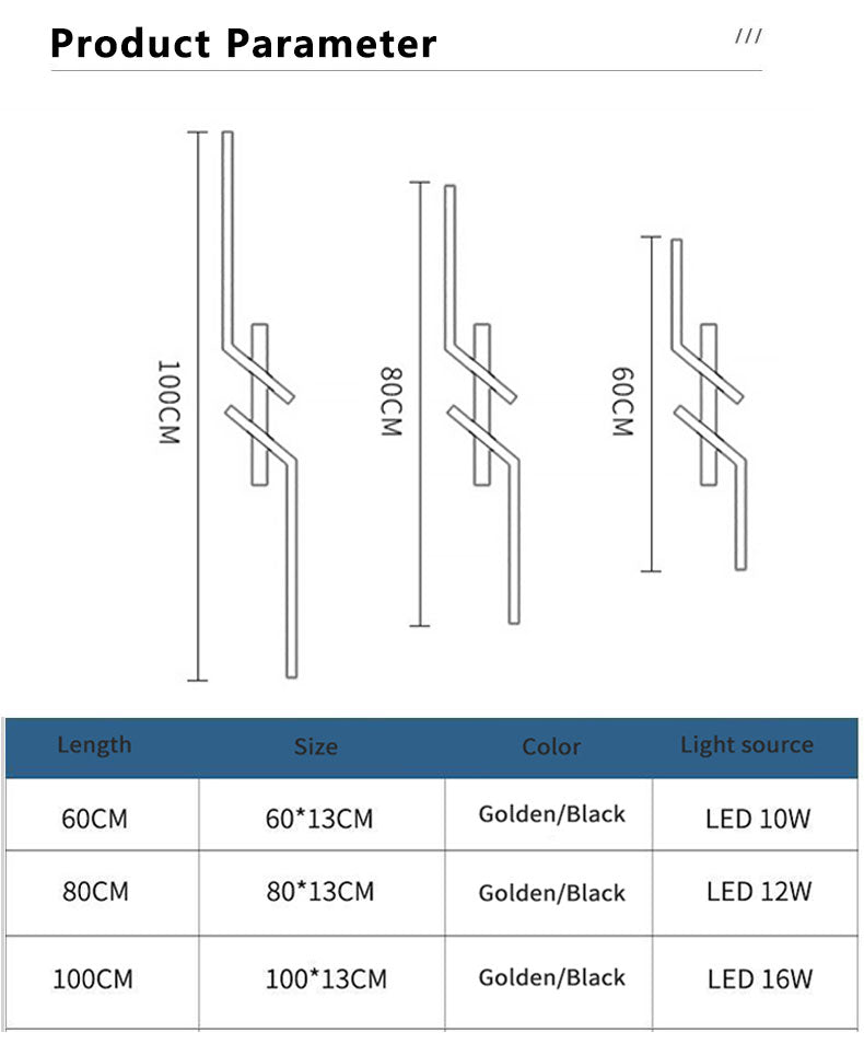 Modern Creative Strip Led Wall Light Minimalist Bedroom Bedside Wall Sconce Led Lights Living Room TV Sofa Background Wall Lamp