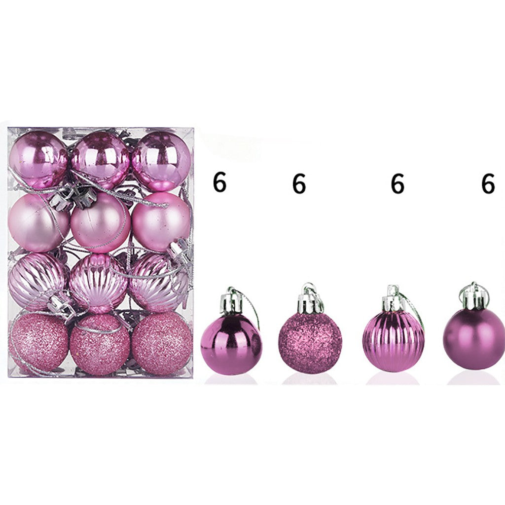 24PCS Christmas Balls 30mm Christmas Xmas Tree Ball Bauble Hanging Home Party Ornament Decor 24PCS Christmas Decoration 2024