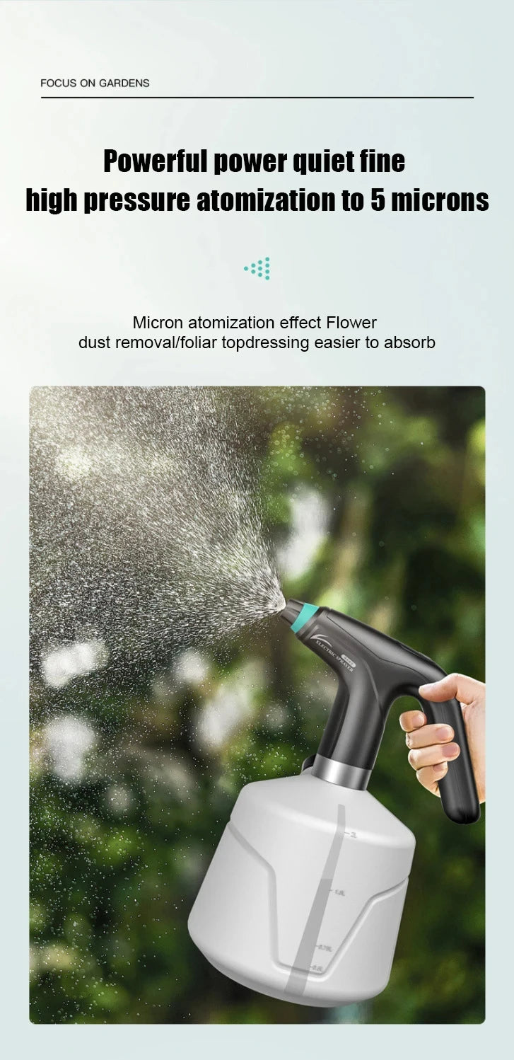 2L Electric Plant Spray Bottle Automatic Watering Fogger USB Electric Sanitizing Sprayer Watering Machine Plants Garden Tool