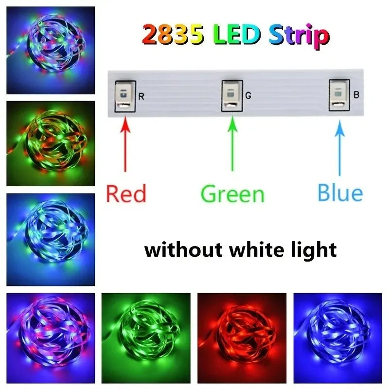 2835 10M 45leds/M LED Lights Strip 24 Key IR Remote Control DIY Backlight TV Light Belt Flexible Cabinet Light For Home Decor