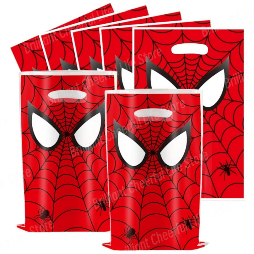 SpiderMan Birthday Decorations Superhero Disposable Tableware Banner Balloons Kids Boys Baby Shower Spider Party Event Supplies