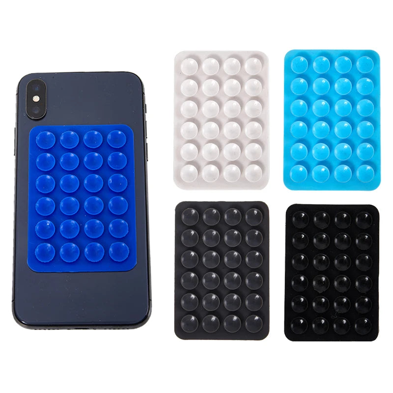 Double Side Silicone Suction Pad For Mobile Phone Fixture Suction Cup Backed Adhesive Silicone Rubber Sucker Pad For Fixed Pad