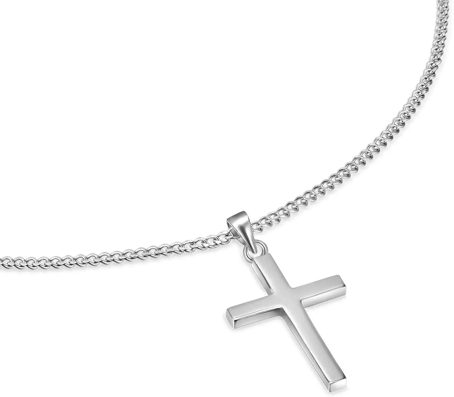 Stainless steel cross necklace female pendant niche light luxury design sense 2024 new lovers collarbone choker boudoir gift