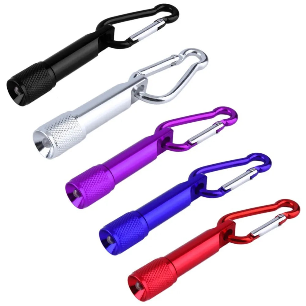 Super Bright Mini Portable LED Camping Flashlight Aluminum Keychain Keyring LED Light Self defense Torch Lamp Outdoor