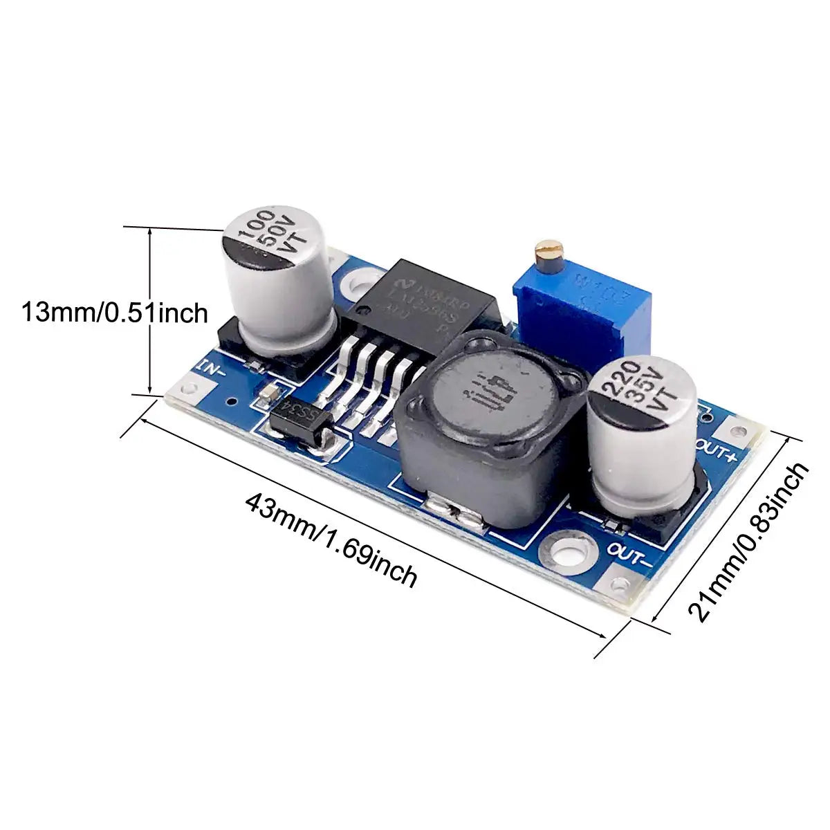 1pcs LM2596 Step Down Module DC to DC Adjustable Buck Converter Voltage Regulator Conversion Power Supply Module LM2596