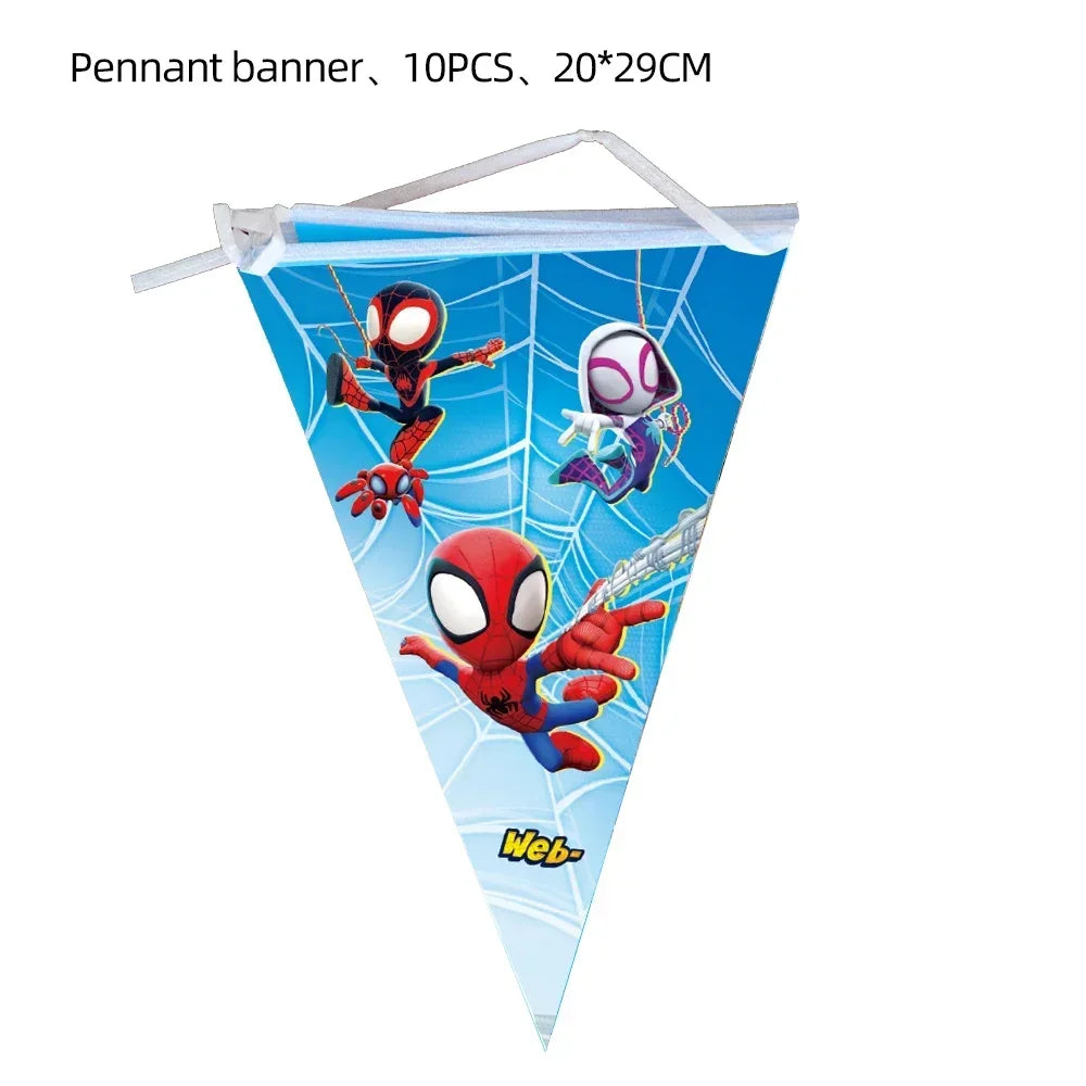 Marvel Birthday Party Tableware Paper Plate Decorations Disposable Tableware Set Supplies Spider-Man and His Best Friends