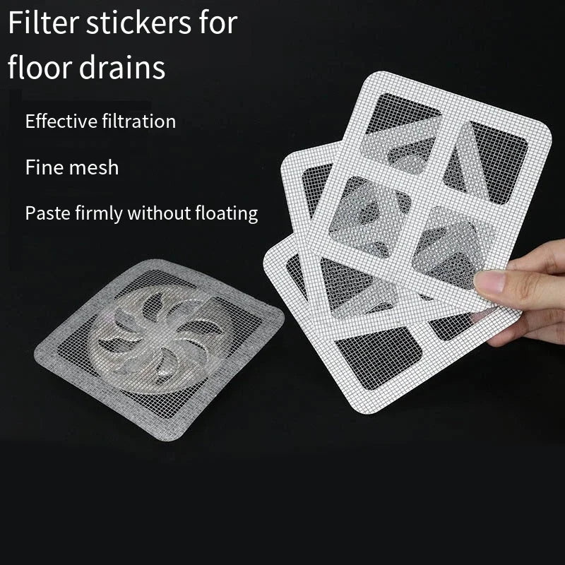 6-18pcs Toilet bathroom  kitchen floor drain filter screen anti clogging sewer grid sewer insect proof hair filter screen