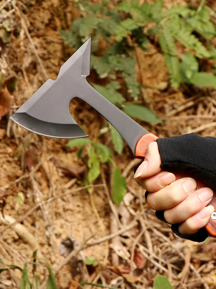 Survival Hunting Tomahawk Axe Multifunctional Axe Hatchet Camping Hand Fire Stainless Steel Axe Bone Knife Outdoor Survival Tool