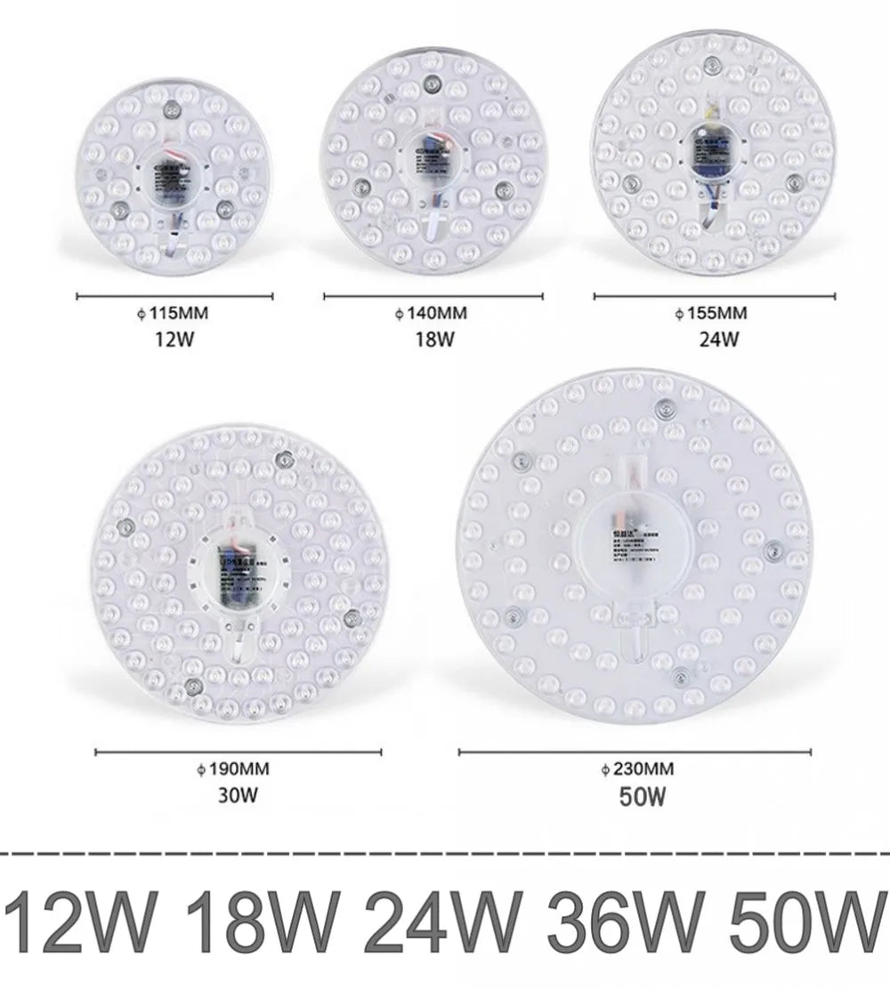 50W 36W 24W 18W 12W LED Ring PANEL Circle Light SMD LED Round Ceiling board circular lamp board AC 220V 230V 240V LED light