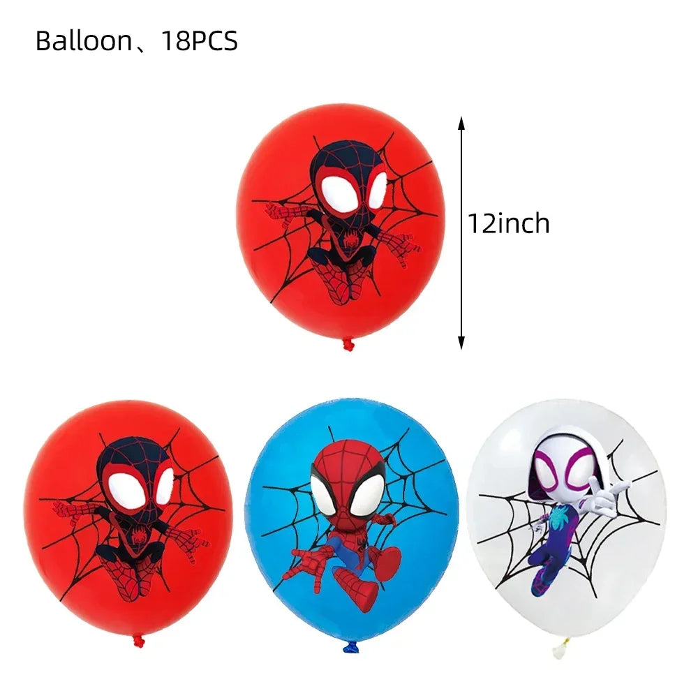 Marvel Birthday Party Tableware Paper Plate Decorations Disposable Tableware Set Supplies Spider-Man and His Best Friends