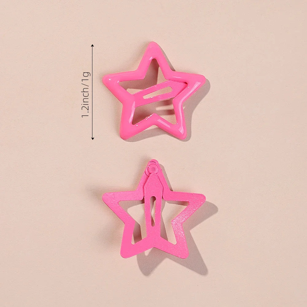 20pcs/set Lovely Colorful Star BB Hair Clips for Baby Girls Y2K Cute Metal Hairpins Barrettes Headwear Kids Hair Accessories