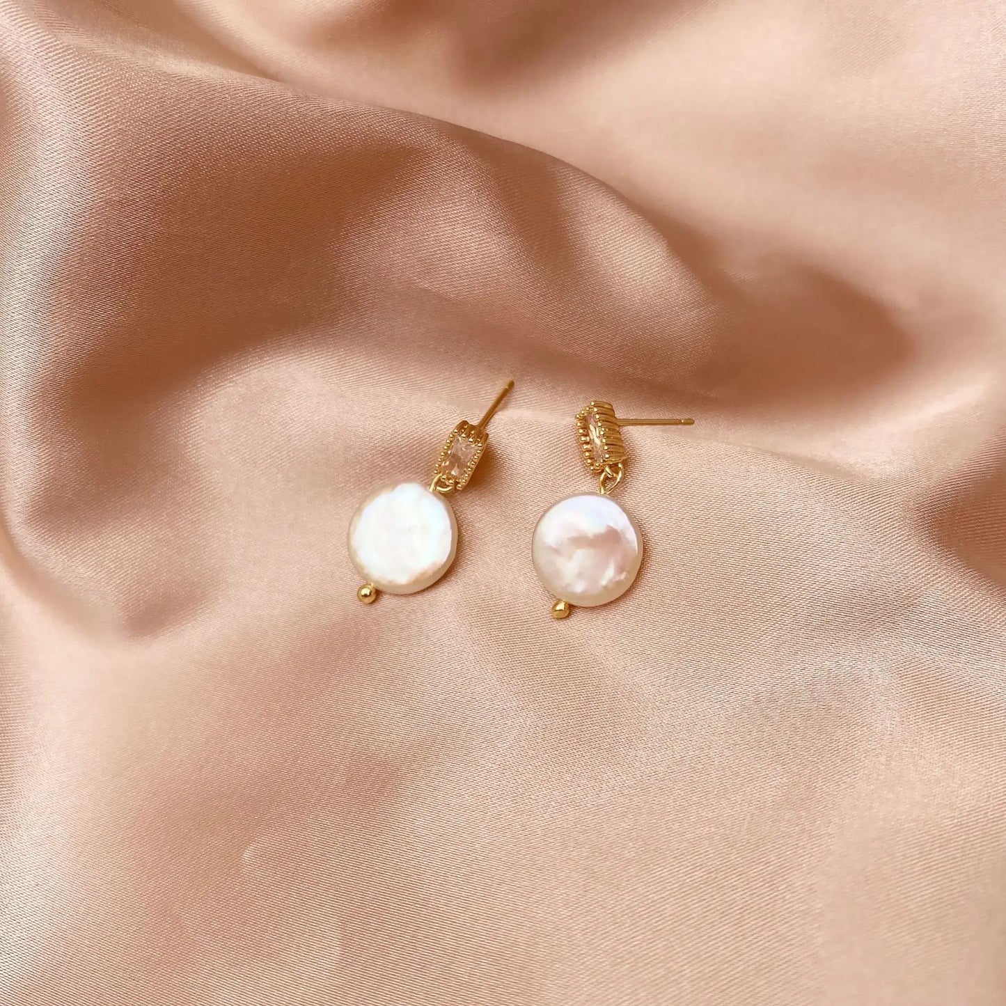 Minar Delicate Irregular Freshwater Pearl Earring For Women Gold Color Metal Hanging Drop Earrings Statement French Jewelry 2023