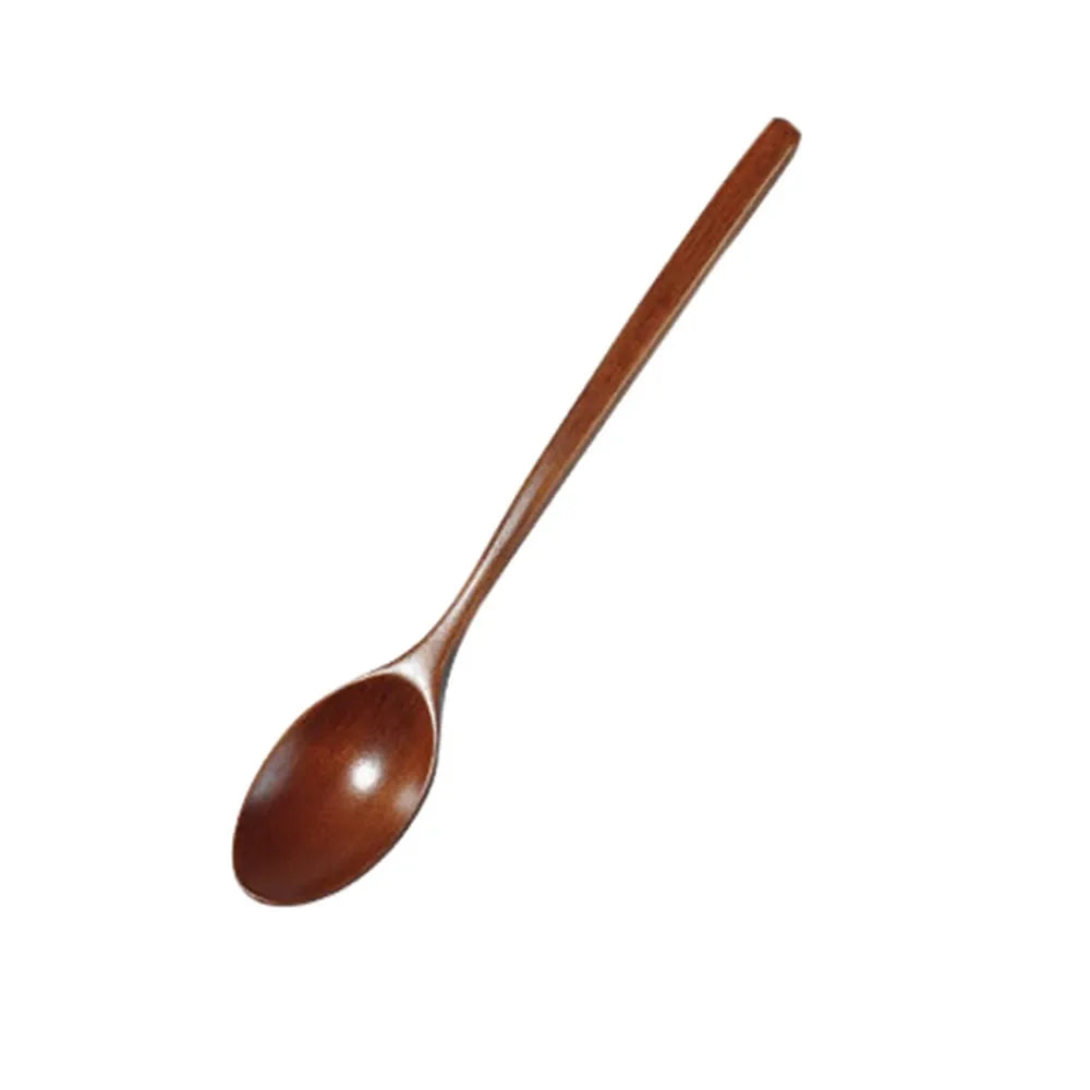 2pcs Wooden Spoon Tableware Kitchen Cooking Utensil Tools Soup Tea Spoon Catering Cooking Tool Coffee Soup Teaspoon Honey Spoon