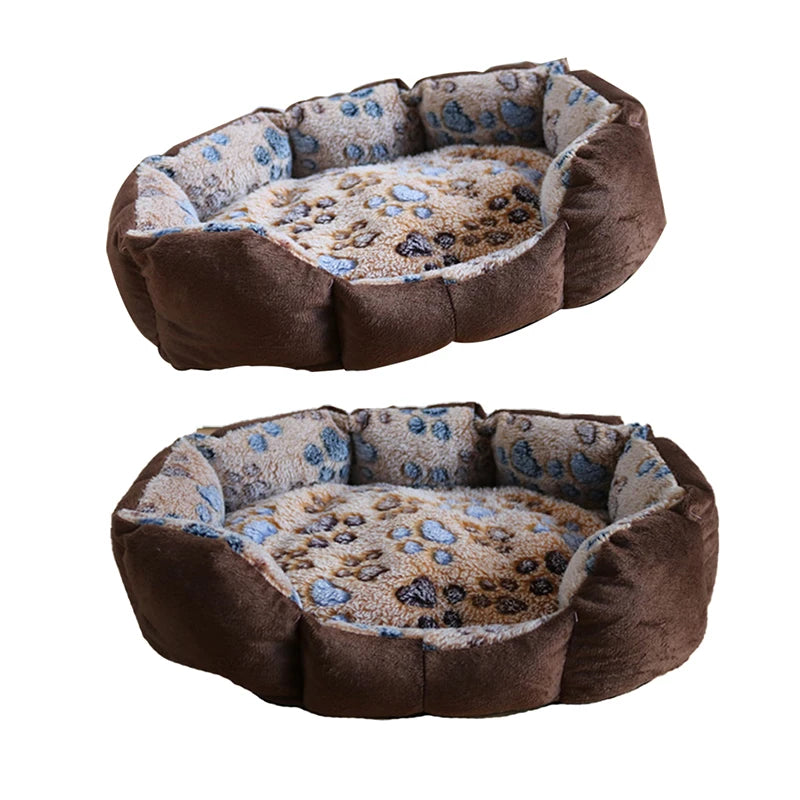 Pet Dog Beds Mats Soft Plush Warm Sofa Kennel Sleep Basket for Small Dogs Cat