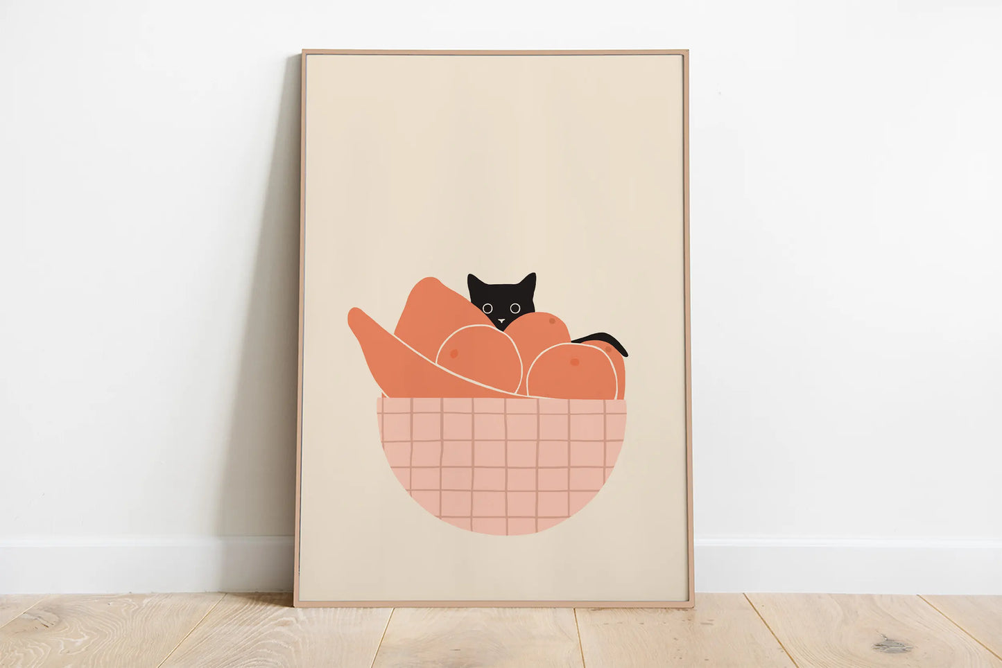 Minimalist Aesthetic Cute Animal Wall Art Illustration Poster Sleepy Kitties Canvas Painting Home Decor Cat Lover Gift