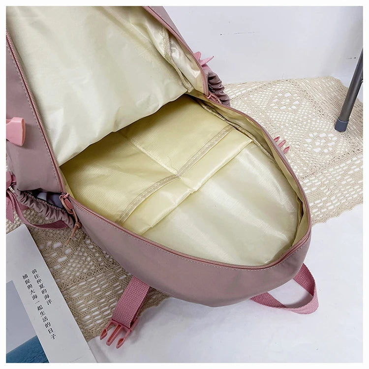 Cute Women Backpacks Waterproof Multi-Pocket Nylon School Backpack for Student Female Girls Kawaii Laptop Book Pack Mochilas