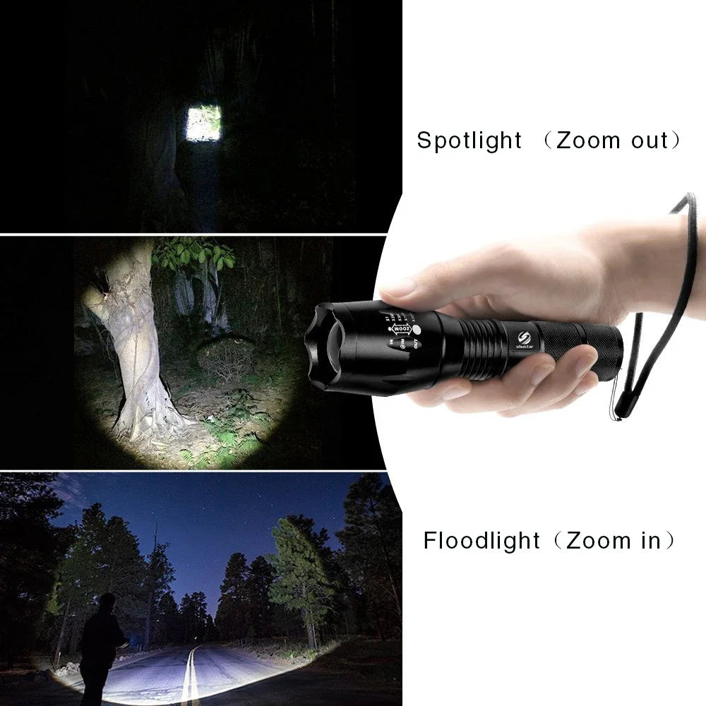 Portable Rechargeable Zoom LED Flashlight XP-G Q5 Mini Flash Light Torch Lantern 3 Lighting Modes Camping Lamp