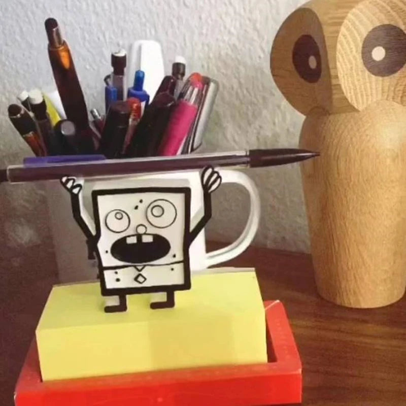 3D printed pencil holder DoodleBob Pencil holder Office Desk Pen Holder Office Desk Organizer Office Decor pen Rack