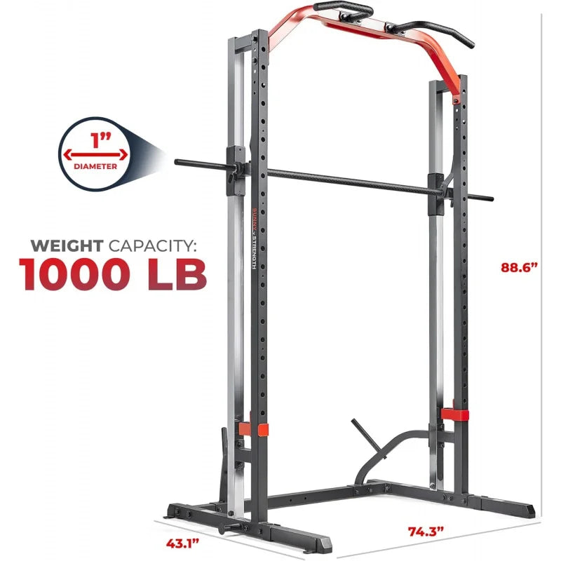 Sunny Health & Fitness Premium Squat Smith Machine Power Rack