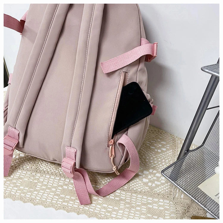 Cute Women Backpacks Waterproof Multi-Pocket Nylon School Backpack for Student Female Girls Kawaii Laptop Book Pack Mochilas