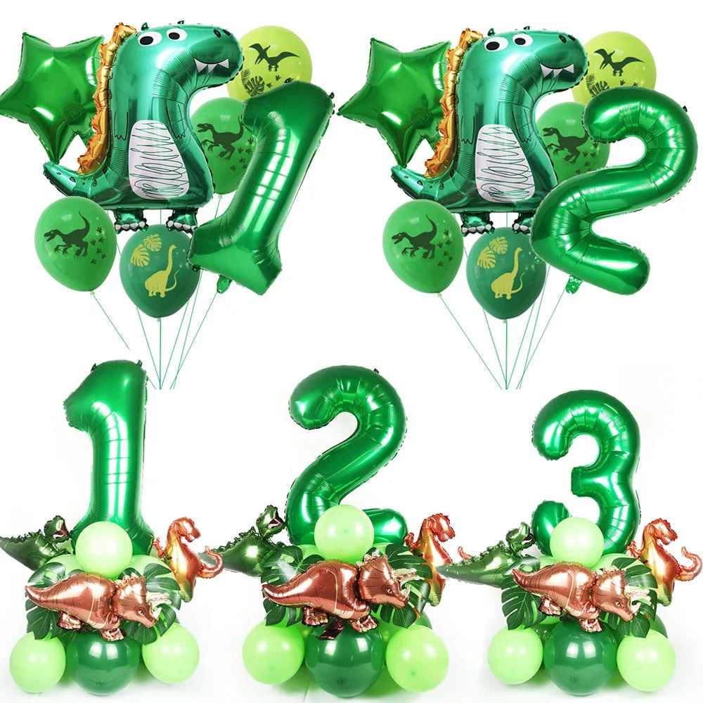 Dinosaur Party Disposable Tableware Set Dinosaur Birthday Decoration Roar Dino Banner Balloons Kids Baby Shower Party Supplies