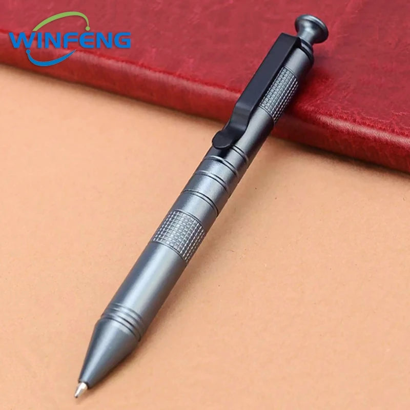 High Quality Metal Signature Pen Self-Defense Tactical Ballpoint Pen Anti-skid Writing Tools Office Supplies Holiday Gift