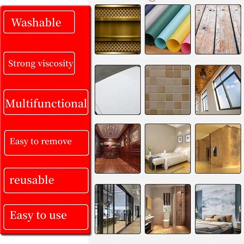 Sided Nano Tape Transparent Waterproof Wall Stickers Reusable Heat Resistant Bathroom Home Decoration Tapes Kitchen Accessories