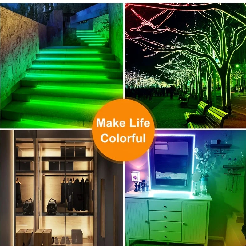 2M USB Powere LED Light String Computer Desk DIY Backlight 24 Key Remote Control RGB Multicolor Tape Home Decoration Light Strip