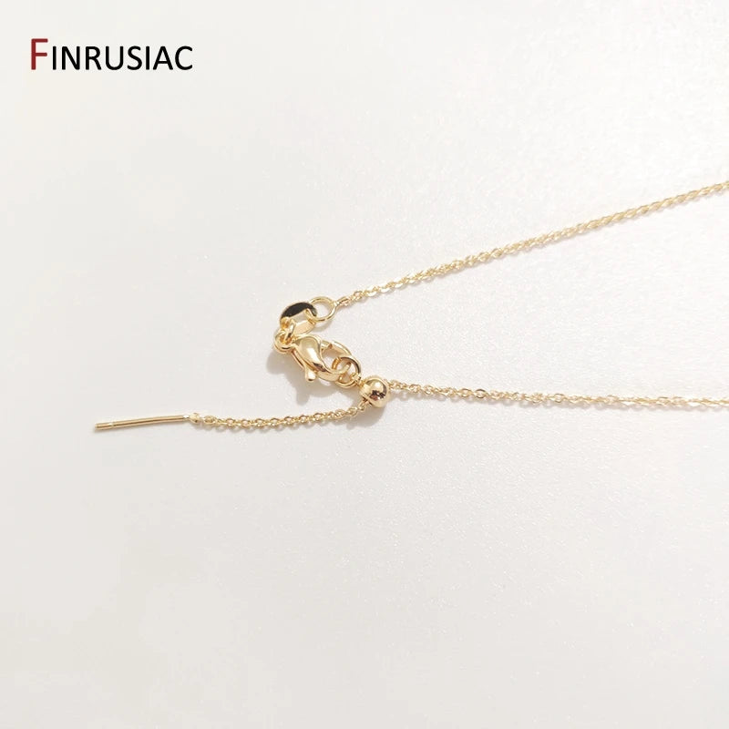 Wholesale 18K real gold plated chain for necklace making, 1.6mm thickness Spring clasp chain for Jewelry Making