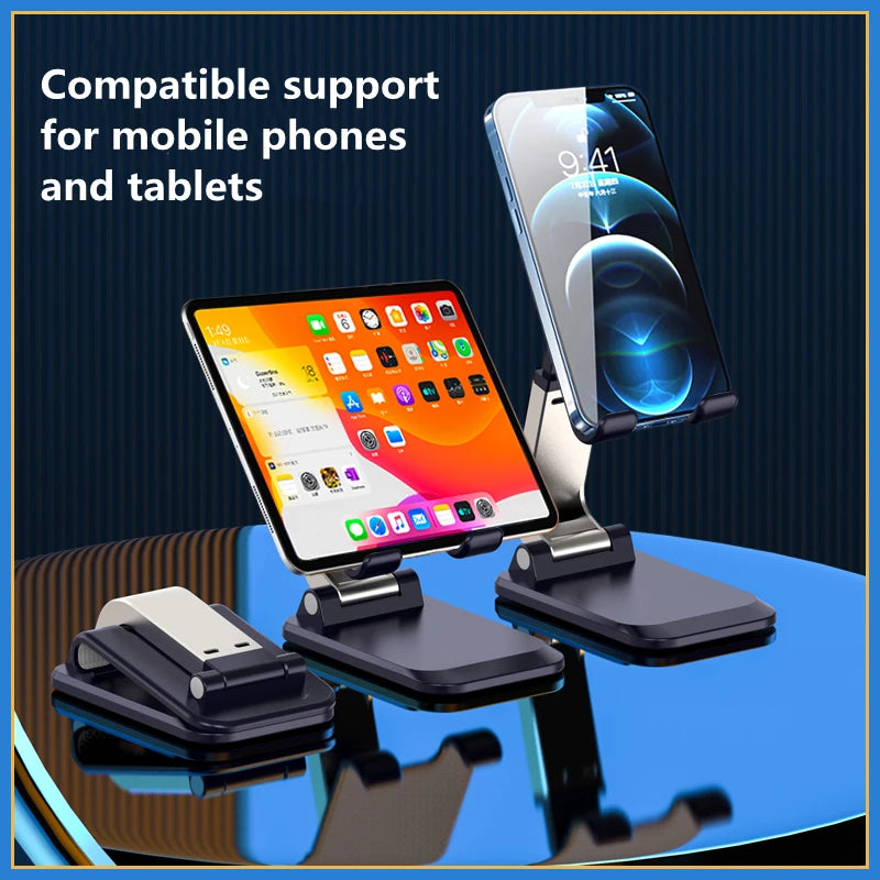 Foldable Metal Desktop Mobile Phone Stand For iPad iPhone 13 X Smartphone Support Tablet Desk Cell Phone Portable Holder Bracket